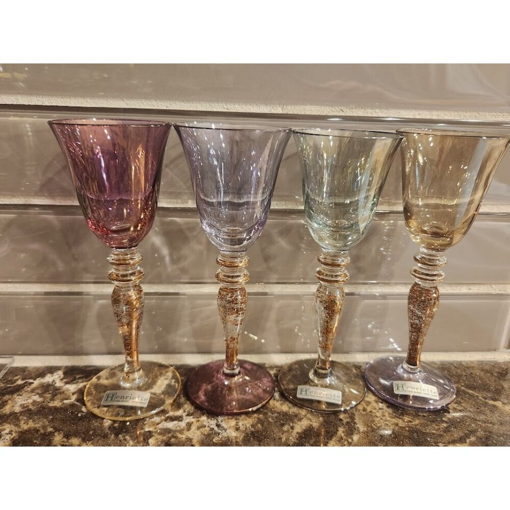 Henriette Hand Blown Fine Glass Liqueur 6 Glasses